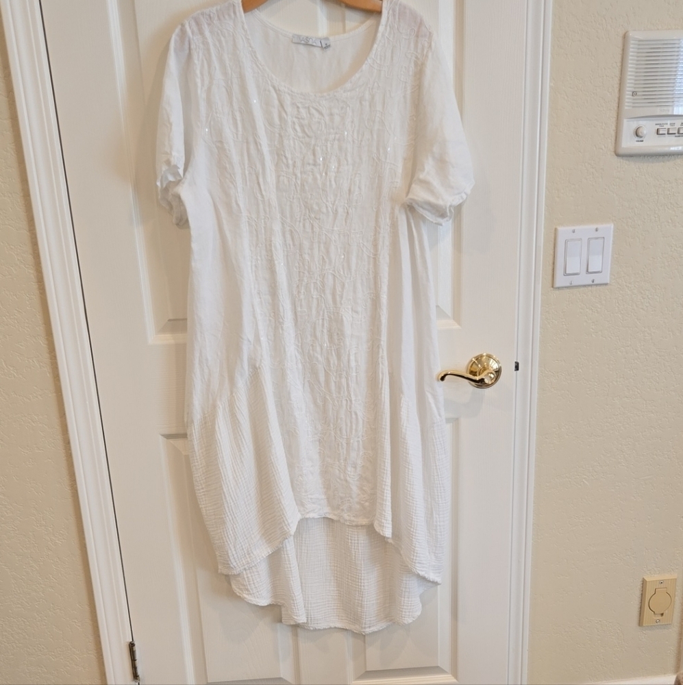 Italian 100% Linen Vasna Fishtail Dress